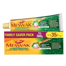 Dabur Meswak Complete Oral Care Toothpaste - 500g 2 x 200g  1 x100g 