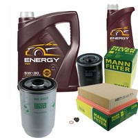Mann Inspektionspaket 6L Mannol Energy 5W-30 FüR Opel Vectra B 1.7 TD