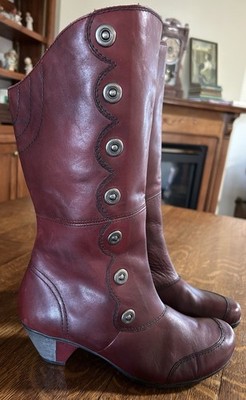 Remonte Annemaria Women's Red Leather Boots Size (40) 8.5 Very Nice!