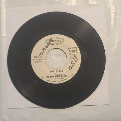The Back Porch Majority - Ramblin' Man/ Good Time Joe - Epic Promo 45 RPM Record