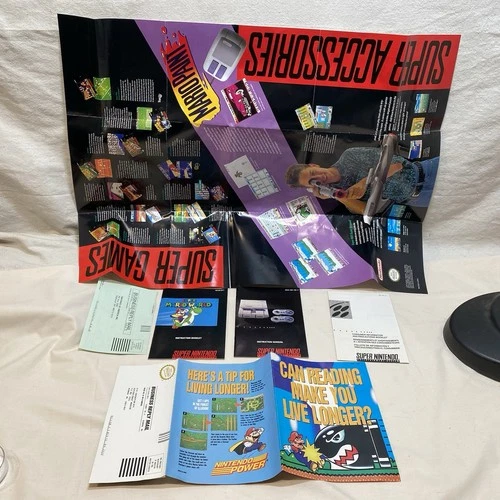 Vintage Nintendo Promotional Materials Including Posters and Instruction. 1990s