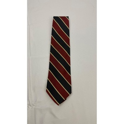 Robert Talbott Necktie Mens OS Burgundy Navy 58x3.75 Kings Dragoon Guards Silk