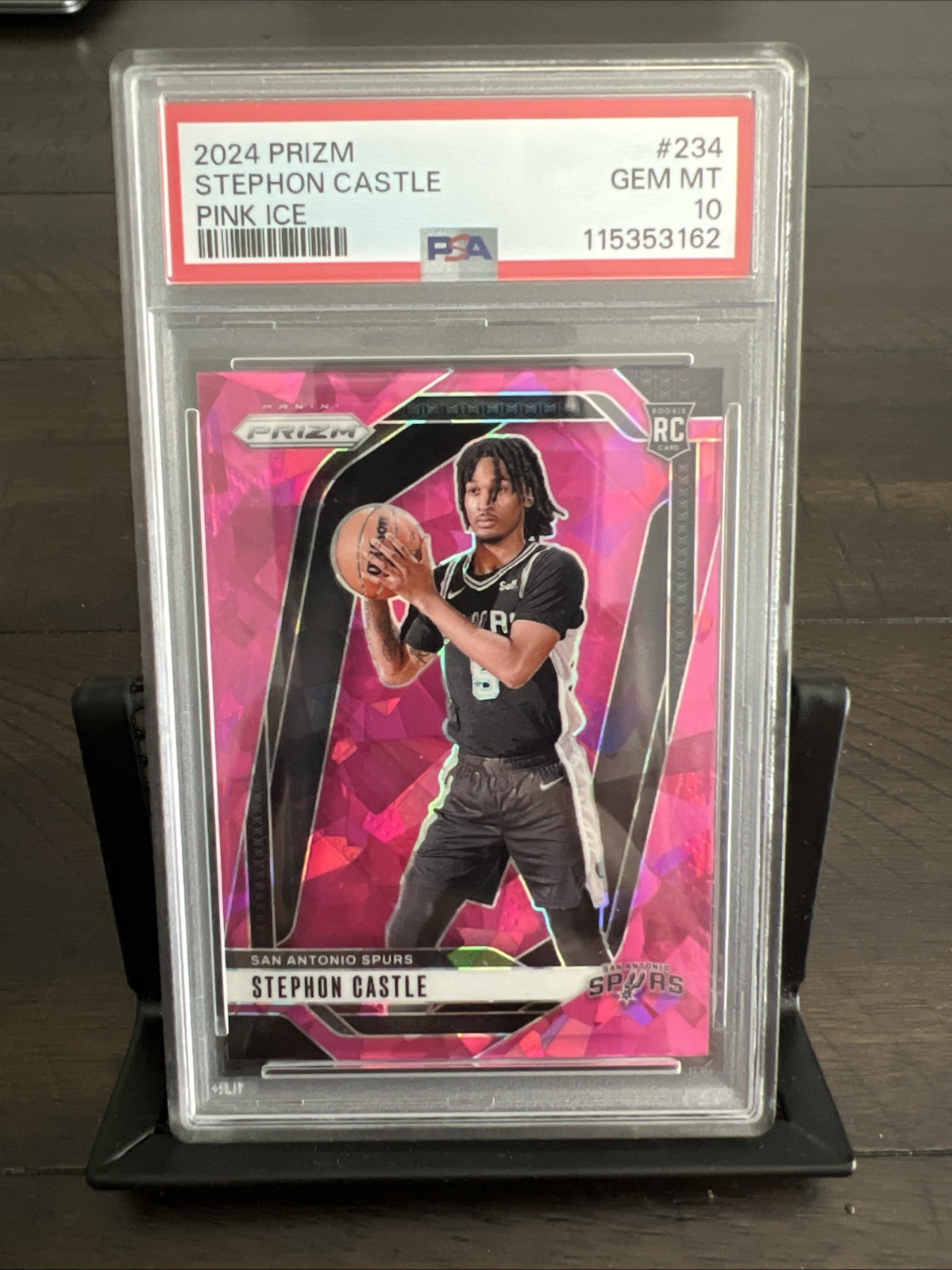 2024-25 Panini Prizm Stephon Castle #234 Pink Ice Prizm (RC) PSA 10