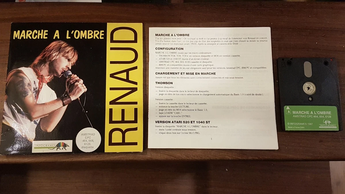 AMSTRAD CPC > GAMESLIST > RENAUD: MARCHE A L'OMBRE (c) INFOGRAMES