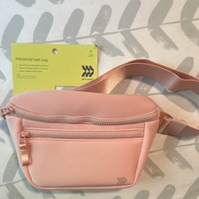 NWT Belt Bag Waist Pack Zip 2-Pocket Pink purse Fanny pack brand new