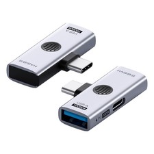USB-C Splitter 100W Charging 10Gbps USB3.2 2-in-1 OTG Adapter for Phones and PCs