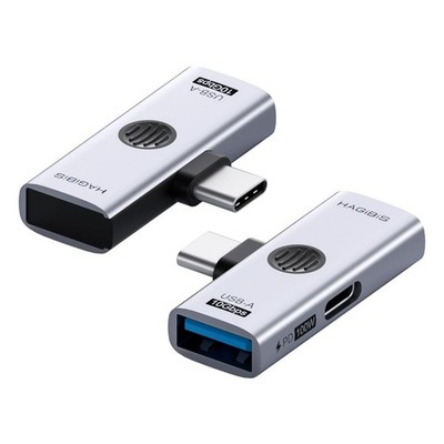 USB-C Splitter 100W Charging 10Gbps USB3.2 2-in-1 OTG Adapter for Phones and PCs