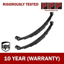 Set of 2 For 3500 lbs Axle Trailer Leaf Spring 4 Leaf Double Eye 1750 lbs Cap