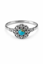 925 Sterling Silver Copper Turquoise Ring