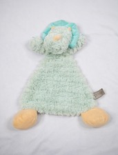 Demdaco Triceratops Dinosaur Lovey 14" Rattle Blue Security Blanket Baby Toy