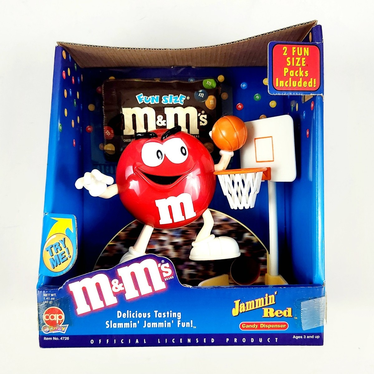 Rare Vintage 1999 M&M's Candy Jammin Red Basketball Candy