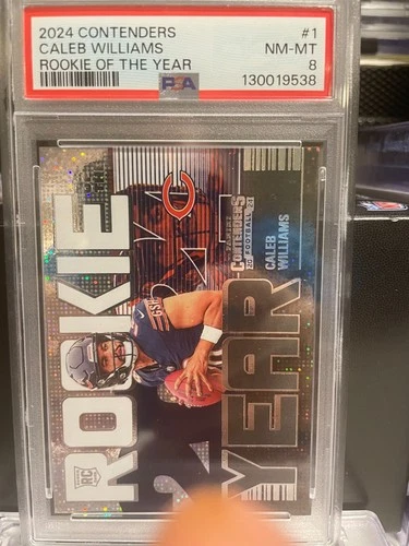 2024 Panini Contenders CALEB WILLIAMS Rookie Of The Year #1  RC  PSA 8