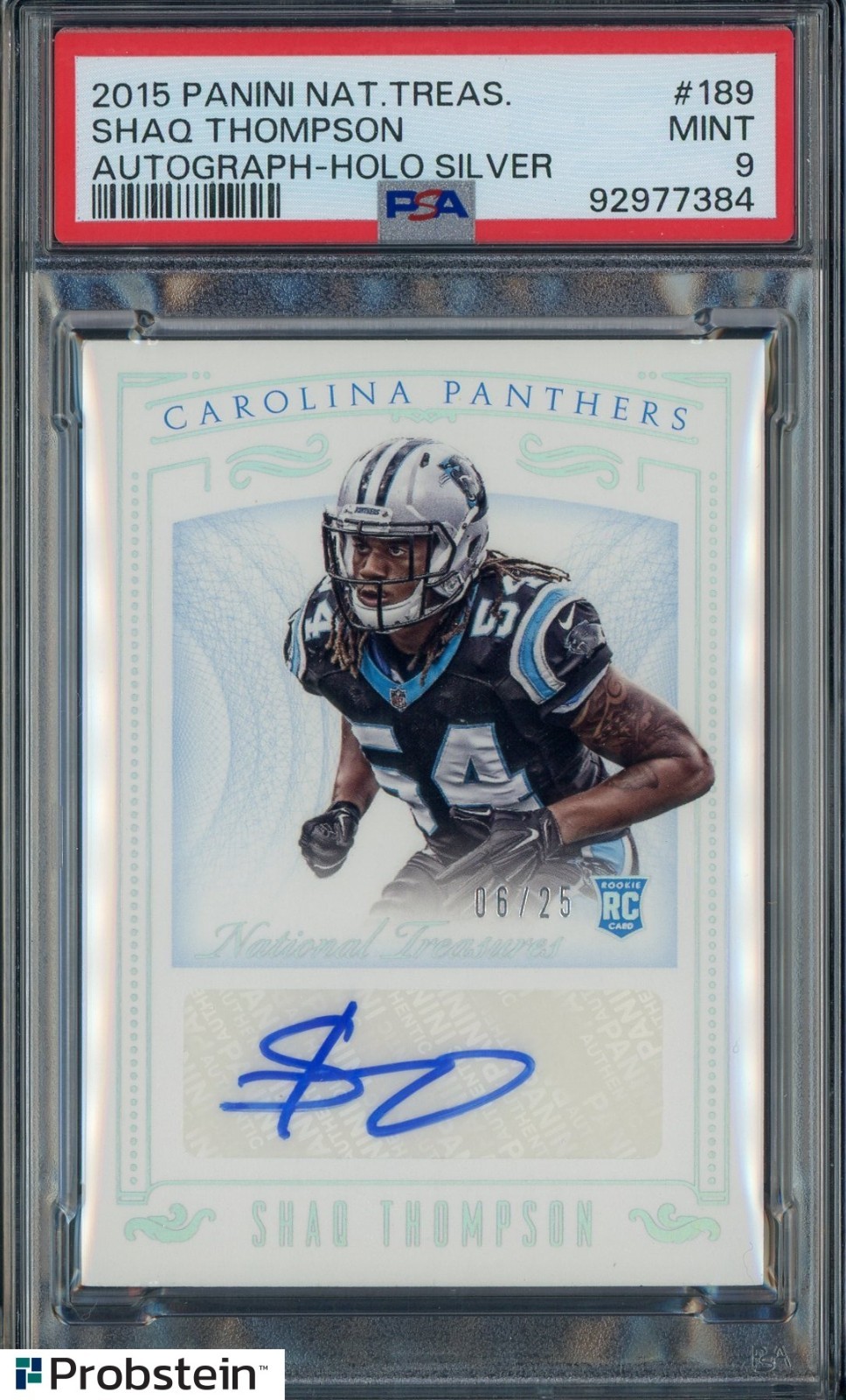 Shaq Thompson Panini National Treasures #189 Autograph Holo Silver