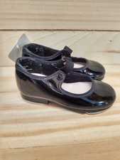 Capezio Tele Tone Black Tap Dance Shoes Leather Sole size 6M