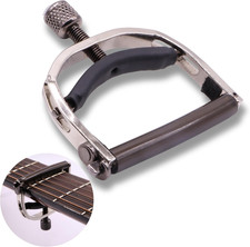 6-String Guitar Capo – Nickel, Proudly Made in the USA – Adjustable Tension, Ult