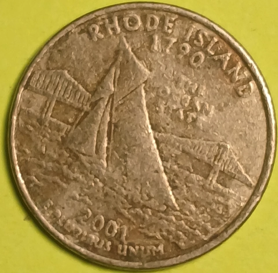 2001 D Rhode Island State Quarter Cent Coin - Image 4 of 4
