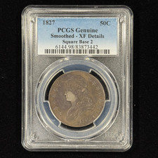 1827 50C PCGS XF Detail O-121 R.4 Capped Bust Half Dollar - Square Base 2