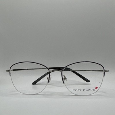 Cote D'Azur CDA-310 Silver Metal Full Rim Eyeglass Frames 52-17-140