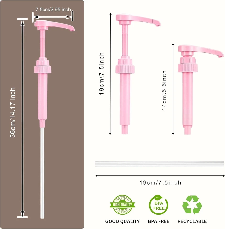 Bomba de Jarabe Compatible con Torani, Davinci y Skinny Juego de 2 - Se adapta a Botellas... Foto 3 de 4