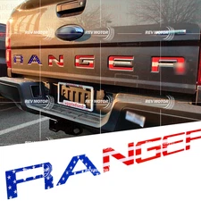 US Flag Tailgate Letters ABS Plastic Inserts for 2019-2023 Ranger 0.1IN