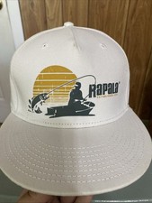 Rapala Fishing Hat White Strap Back Fish