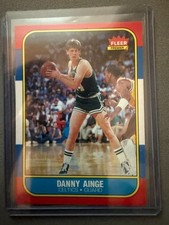 1986/1987 Fleer Basketball #4 Danny Ainge '86 RC Rookie Set Card NR/MT Condition. rookie card picture