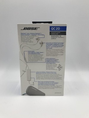 Bose QuietComfort QC20 Noise Cancelling Headphones Apple - White