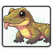Cute Komodo Dragon Gaming Mouse Pad