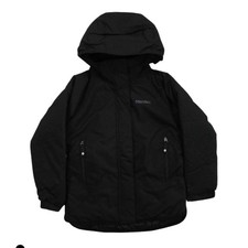 Marmot Girls Janet Full Zip Hooded Winter Puffer Jacket Coat Black Size XS
