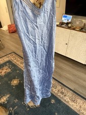 Vintage Y2K Victoria s Secret 100 Silk Maxi Long Nightgown Lavender/blue L