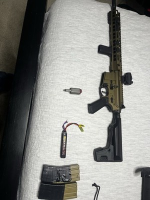 Avaolan Airsoft AEG Rifle Full Metal Gearbox With Upgrades And Attachments