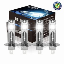 4-pack Combo H1 H1 Led Headlight Bulbs Kit High Low Beam 6000k Bright White