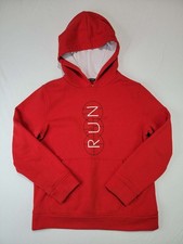 Tek Gear Boys Small Red Hoodie Run Graphic Pullover Athletic With Some Wear