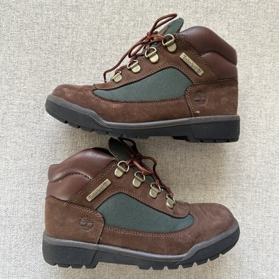 Timberland Youth Boys Field Boots Brown Green Beef Broccoli 16937 2962 Size 2