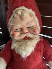 Vintage Santa Claus Bijou Toys Large Rubber Face Plush 50  s
