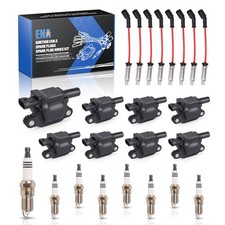 Ena 8 Pack Uf413 Ignition Coil 41962 Spark Plug And 48322R Wires Set For 5.3