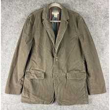 Vintage J Crew Corduroy Blazer Sport Coat Mens Medium Gray Academia 80s 90s