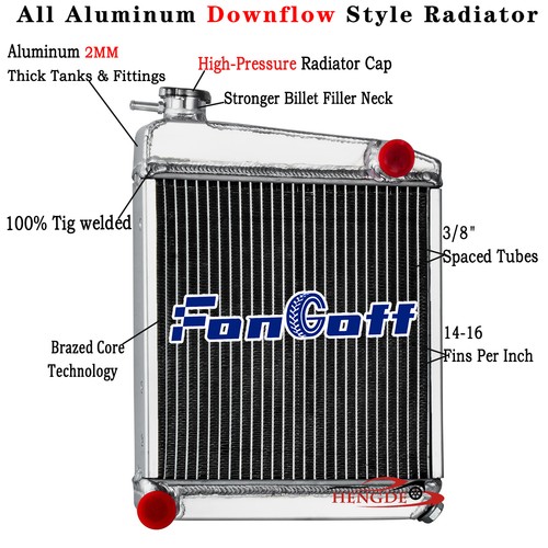 850 Mini Radiator Aluminum Radiator for 1959-69 Austin Rover Mini Cooper 850 1000 1100 ...