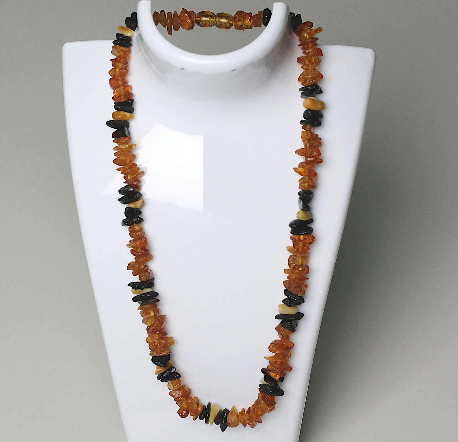 Natural BALTIC AMBER NECKLACE Regular store Adult Quality inspection Ne Polished Multicolor Chips