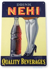 TIN SIGN NEHI Cola Beverages Metal Décor Shop Kitchen Soda Bar Cave A941