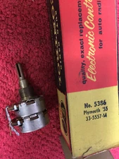 GC ELECTRONICS/CTS 5386  PLYMOUTH 55  33-5557-14 AUTO RADIO CONTROL NOS