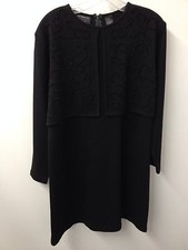 Liz Claiborne M Sweater Dress Black Wool Blend Sweater Dress Euc Lkn
