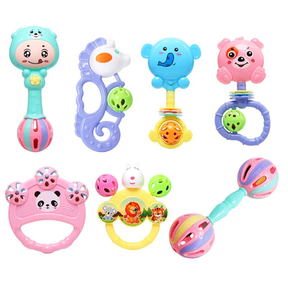 10 pcs Baby Rattle Sets for 3 6 9 12 Month Kids Boys Girls Education Toys