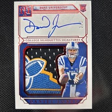 2019 National Treasures Daniel Jones College Silhouettes Signature /5 RPA 4 Colo