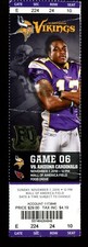 Brett Favre Comeback Win 2010 Minnesota Vikings Cardinals Football Ticket