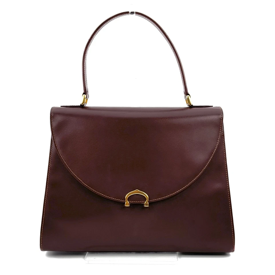 Bolso de Mano Cartier Un Asa Cuero Must Line Auténtico 0079 Foto 2 de 4