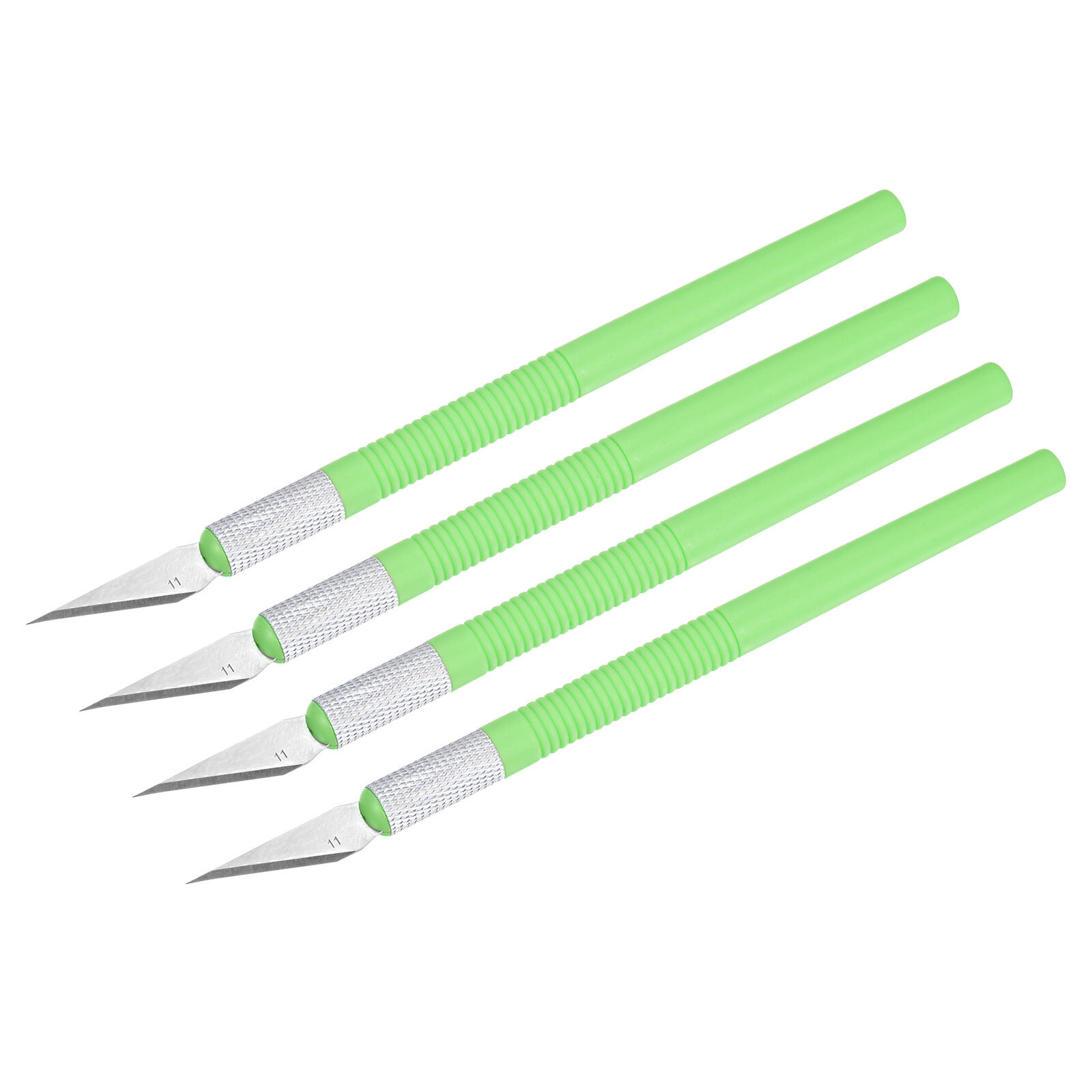 4pcs Art Craft Carving Knife with 4pcs Metal Blade PP Handle Green