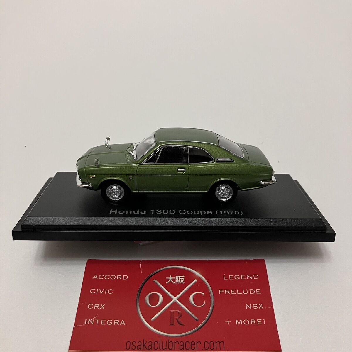 Hachette 1:43 Honda 1300 Coupe 9 S 1970 JDM Rare Diecast Toy Car Green W/  Case