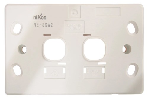 10 x SLIM - 2 Gang Wall Plate - Picture 2 of 3