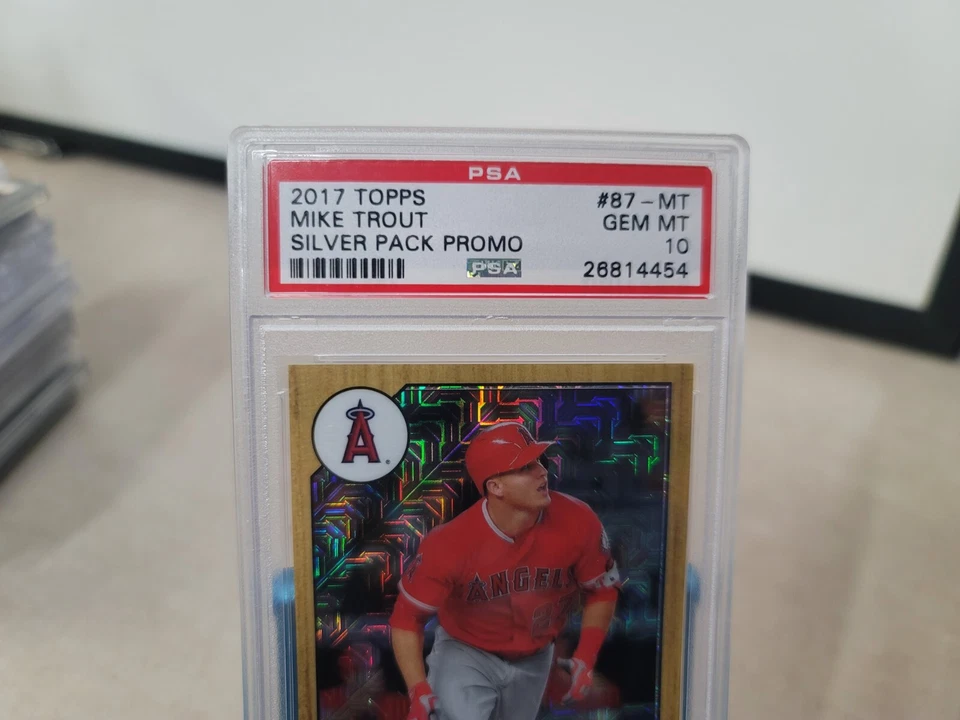 2017 Mike Trout PSA 10 Topps Silver Pack Promo Refractor T6790 - Image 2 of 4